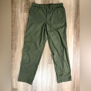 Muji olive green trousers